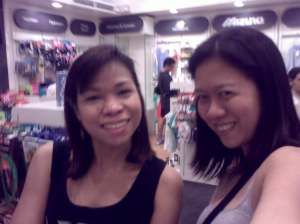 vero (after spending P8K for her new running shoes) & me (yey! vero might be my running buddy soon)