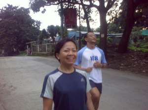 Michi and Jopeng waiting for everyone at the turns