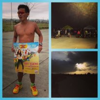 The bubbly Second Wind Station with triathletes and veteran runners offering drinks, chips, fruits and ____ . I don't know really know what he was offering cause I just grabbed this from Hector Yuzon's IG.  I am sure everyone who passed by either ran faster or stayed longer...:P