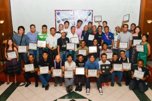 We all got our Finisher's Certificate