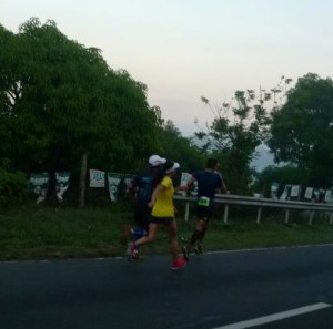 Chasing the Champ Arland Macasieb at the PAU T2N 50K Ultramarathon. That counts as a run workout!