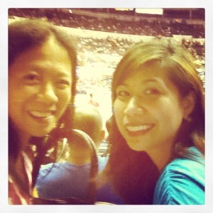 College best friend Jona. Our short get together was spent on the PBA court watching Siot's Ginebra game.
