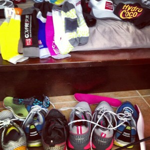 Compressport - helps me keep my legs and quads fresh even with hours of pounding. Perfect for recovery also. Here's my review of the product before I got addicted in wearing them in different colors http://2timothy.net/2013/02/08/compressport-lovin/