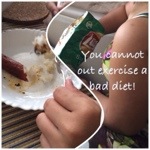 A friend also wanted to get back in shape again and started by raiding our kitchen. The rice and Lays which usually get no attention finally got a fan. Now, how to out-exercise this...tsk tsk tsk...Well, she learned her lesson I think and has been eating healthy since last week and working out thrice a week.