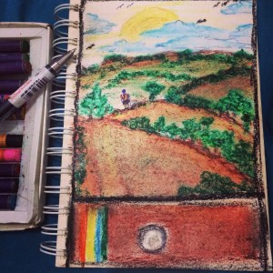 My attempt to paint the place I wanna be in.  It's always fun to get some time to do other things.